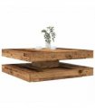 vidaXL Coffee Table 360-Degree Rotatable Old Wood 90x90x34,5 cm