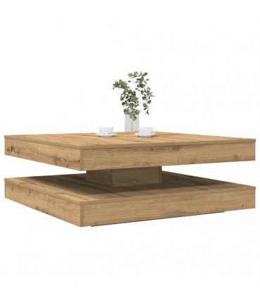 vidaXL Coffee Table 360-Degree Rotatable Artisan Oak 90x90x34,5 cm