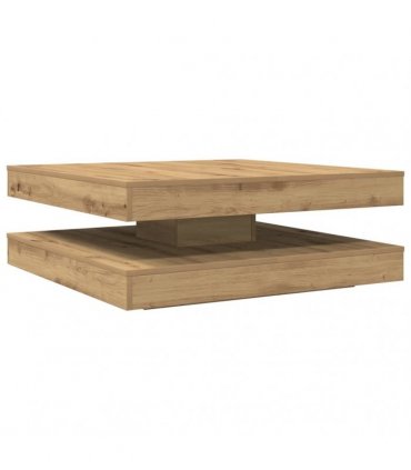 vidaXL Coffee Table 360-Degree Rotatable Artisan Oak 90x90x34,5 cm