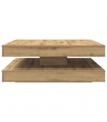 vidaXL Coffee Table 360-Degree Rotatable Artisan Oak 90x90x34,5 cm