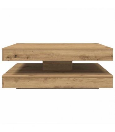 vidaXL Coffee Table 360-Degree Rotatable Artisan Oak 90x90x34,5 cm