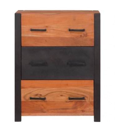 vidaXL Sideboard 3 pcs Brown 110 x 30 x 75 cm Solid Acacia Wood