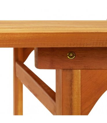 vidaXL 7 Piece Garden Dining Set 180x90x75 cm Solid Wood Acacia
