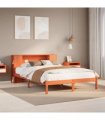 vidaXL Bookcase Bed without Mattress Wax Brown 135x190 cm