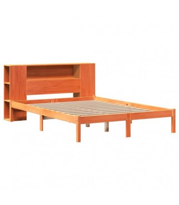 vidaXL Bookcase Bed without Mattress Wax Brown 135x190 cm