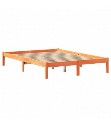 vidaXL Bookcase Bed without Mattress Wax Brown 135x190 cm