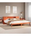 vidaXL Bookcase Bed without Mattress Wax Brown 200x200 cm
