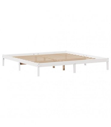 vidaXL Bookcase Bed without Mattress White 180x200 cm Solid Wood Pine