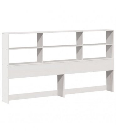 vidaXL Bookcase Bed without Mattress White 180x200 cm Solid Wood Pine