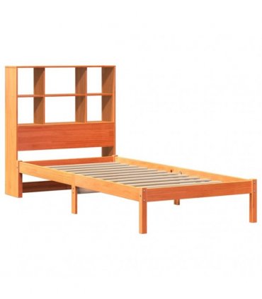 vidaXL Bookcase Bed without Mattress Wax Brown 100x200 cm