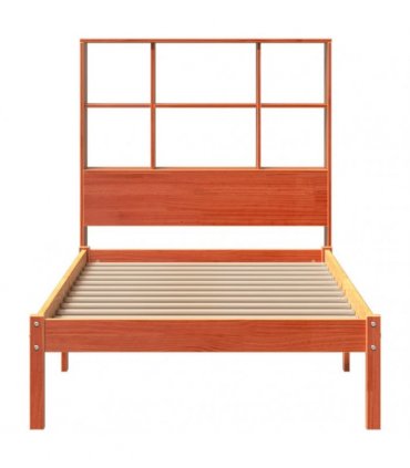 vidaXL Bookcase Bed without Mattress Wax Brown 100x200 cm