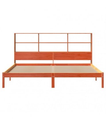 vidaXL Bookcase Bed without Mattress Wax Brown 200x200 cm