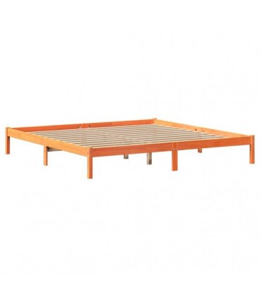 vidaXL Bookcase Bed without Mattress Wax Brown 200x200 cm