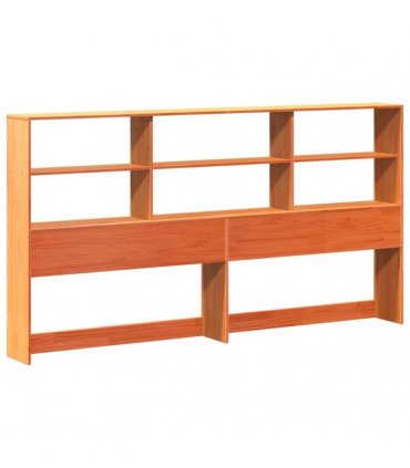 vidaXL Bookcase Bed without Mattress Wax Brown 200x200 cm