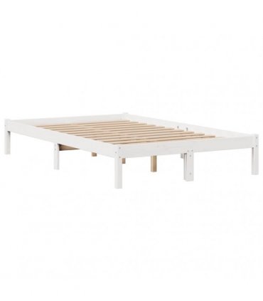 vidaXL Bookcase Bed without Mattress White 135x190 cm Solid Wood Pine