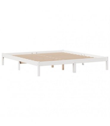 vidaXL Bookcase Bed without Mattress White 180x200 cm Solid Wood Pine