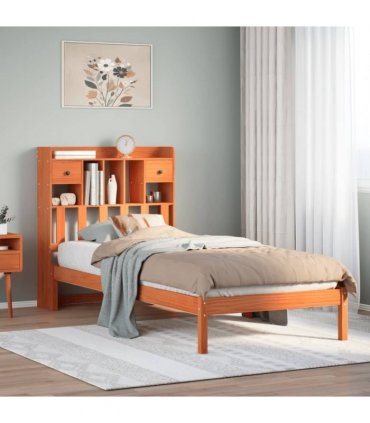 vidaXL Bookcase Bed without Mattress Wax Brown 75x190 cm