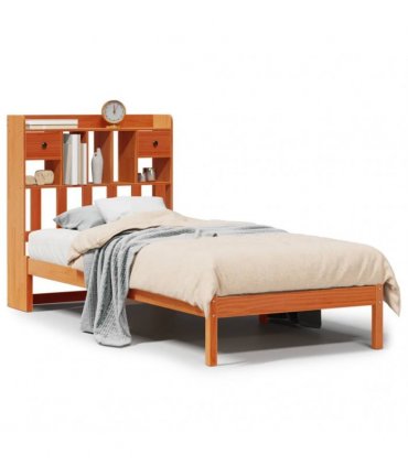 vidaXL Bookcase Bed without Mattress Wax Brown 75x190 cm
