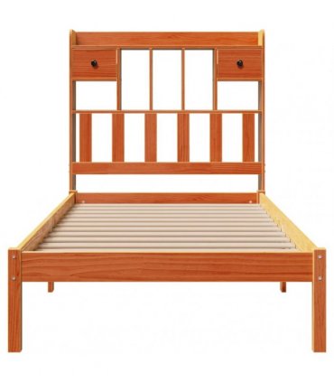 vidaXL Bookcase Bed without Mattress Wax Brown 75x190 cm
