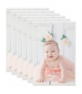 vidaXL Photo Frames Collage 5 pcs for Wall or Table Silver 70x90cm MDF