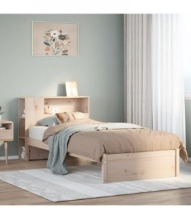 vidaXL Bookcase Bed without Mattress 75x190cm Solid Wood Pine