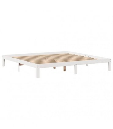 vidaXL Bookcase Bed without Mattress White 180x200cm Solid Wood Pine