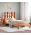 vidaXL Bookcase Bed without Mattress Wax Brown 100x200 cm