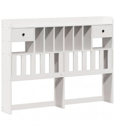 vidaXL Bookcase Bed without Mattress White 160x200cm Solid Wood Pine