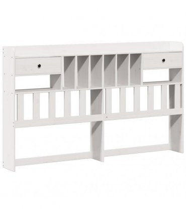 vidaXL Bookcase Bed without Mattress White 180x200cm Solid Wood Pine