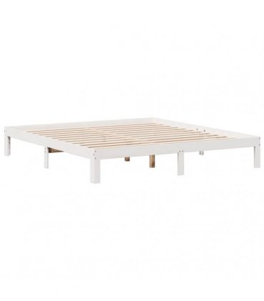vidaXL Bookcase Bed without Mattress White 180x200cm Solid Wood Pine