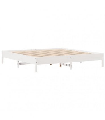 vidaXL Bookcase Bed without Mattress White 180x200cm Solid Wood Pine
