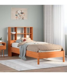 vidaXL Bookcase Bed without Mattress Wax Brown 75x190 cm