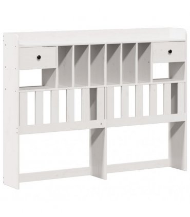 vidaXL Bookcase Bed without Mattress White 140x200 cm Solid Wood Pine