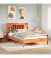 vidaXL Bookcase Bed without Mattress Wax Brown 135x190 cm