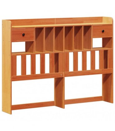 vidaXL Bookcase Bed without Mattress Wax Brown 135x190 cm
