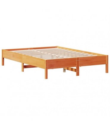 vidaXL Bookcase Bed without Mattress Wax Brown 135x190 cm