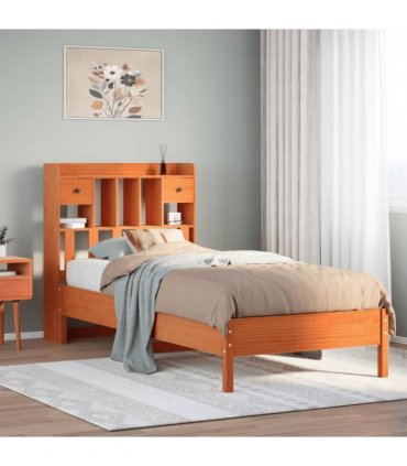 vidaXL Bookcase Bed without Mattress Wax Brown 75x190 cm