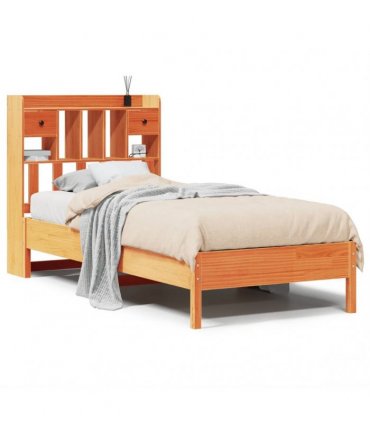vidaXL Bookcase Bed without Mattress Wax Brown 75x190 cm