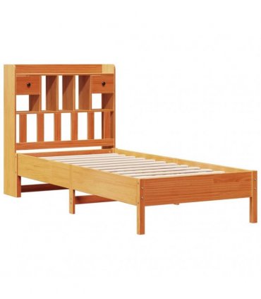 vidaXL Bookcase Bed without Mattress Wax Brown 75x190 cm