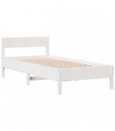 vidaXL Bookcase Bed without Mattress White 90x190cm Solid Wood Pine