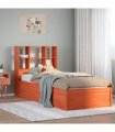 vidaXL Bed Frame without Mattress Wax Brown 75x190 cm Solid Wood Pine