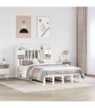 vidaXL Bookcase Bed without Mattress White 150x200 cm Solid Wood Pine