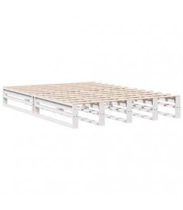 vidaXL Bookcase Bed without Mattress White 160x200 cm Solid Wood Pine