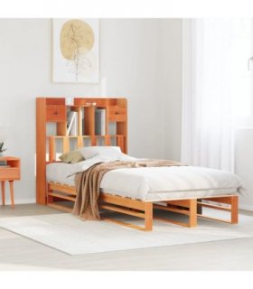 vidaXL Bookcase Bed without Mattress Wax Brown 75x190 cm