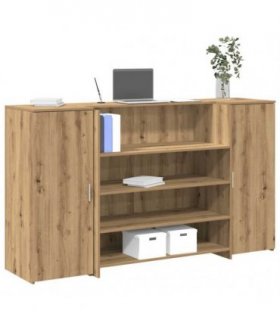 vidaXL Reception Desk Artisan Oak 180x50x103,5 cm Engineered Wood