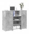 vidaXL Reception Desk Concrete Grey 135x50x103,5 cm Engineered Wood
