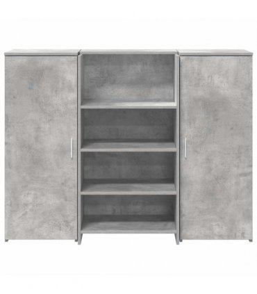 vidaXL Reception Desk Concrete Grey 135x50x103,5 cm Engineered Wood