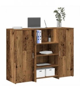 vidaXL Reception Desk Old Wood 135x50x103,5 cm Engineered Wood