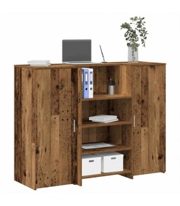 vidaXL Reception Desk Old Wood 135x50x103,5 cm Engineered Wood