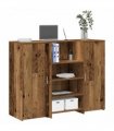 vidaXL Reception Desk Old Wood 135x50x103,5 cm Engineered Wood